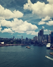 Картинка: Австралия, Сидней, Australia, Sydney, здания, высотки, мегаполис, Sydney Opera House, море, лодки