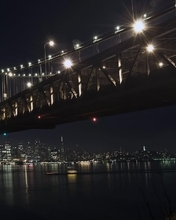 Image: Bridge, city, building, night, lighting, lights, light, architecture, sky