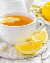 Image: Mug, tea, lemon, sugar