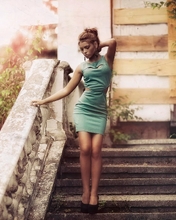 Image: Girl, dress, slimness, legs, style