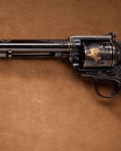 Картинка: Револьвер, старинный, лежит, оружие