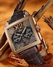 Картинка: OMEGA De Ville X2, наручные часы, циферблат, ремешок, кожа, песок