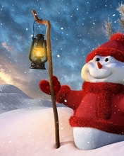 Image: new year, snowman, holiday