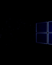Картинка: Windows 10, звёзды, квадраты, окно, пространство, темнота