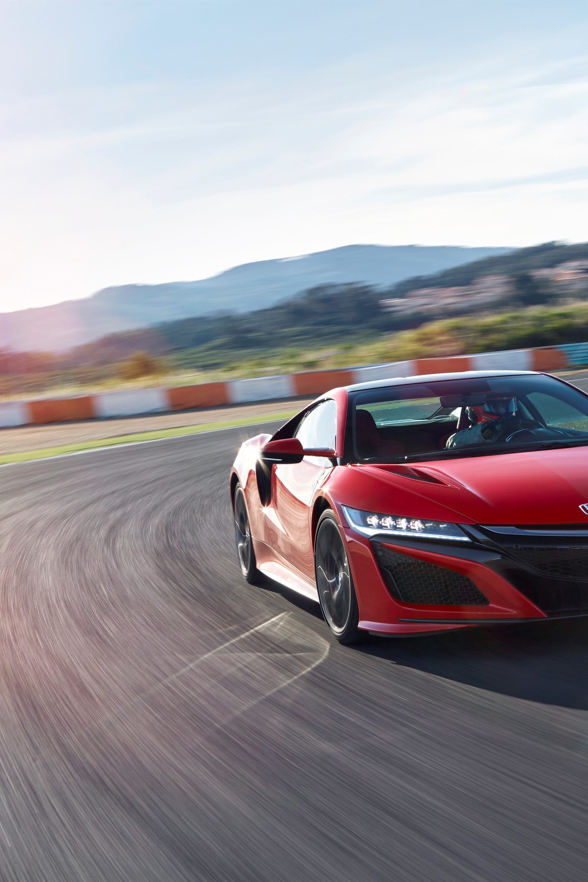 Картинка: Honda NSX, Red, красный, спортивный, автомобиль, трасса, дорога, асфальт, скорость