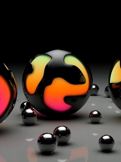 Картинка: Шар, сфера, шарики, отражение