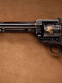 Картинка: Револьвер, старинный, лежит, оружие