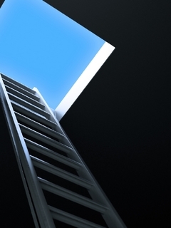 Image: Ladder, window, hatch, sky