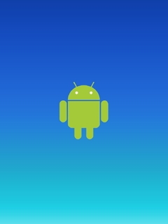 Картинка: Андроид, Android, робот, зелёный, синий фон