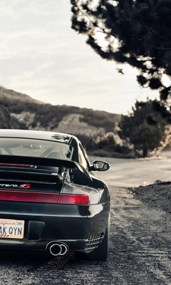 Image: Porsche, Carrera, road, roadside, path