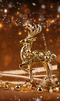 Image: Christmas, decoration, deer, figure, gift, glare