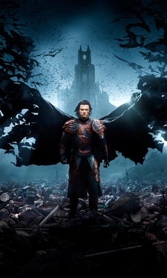 Image: Dracula, Luke Evans, darkness, wings, bats, castle, film, fantasy