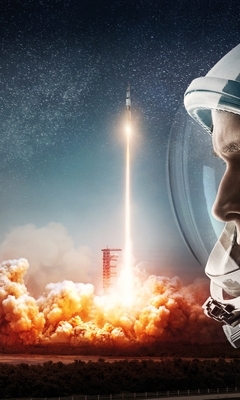 Image: Male, astronaut, spacesuit, rocket, takeoff, sky, stars