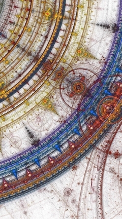Image: Pattern, fractal, circles, colors
