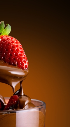 Картинка: Клубника, виктория, шоколад, десерт, сладкий