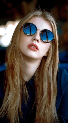Картинка: Блондинка, девушка, волосы, солнечные, очки, лицо