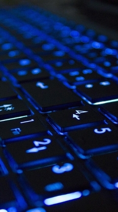 Картинка: Клавиатура, keyboard, клавиши, цифры, numpad, подсветка, голубой свет
