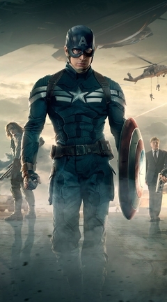 Image: Captain America, Black widow, Nick Fury, Winter soldier, Marvel, the First Avenger: the Other war
