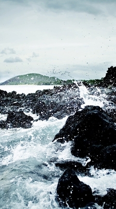 Картинка: Вода, скалы, камни, небо, берег, дерево, остров