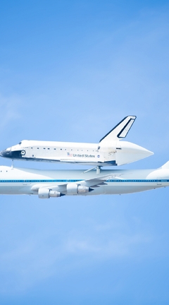 Image: Sky, plane, Boeing, Shuttle, NASA, flying