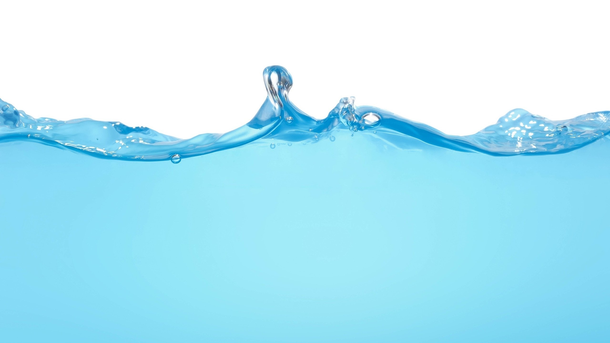 Image: Water, blue, drops, waves, bubbles
