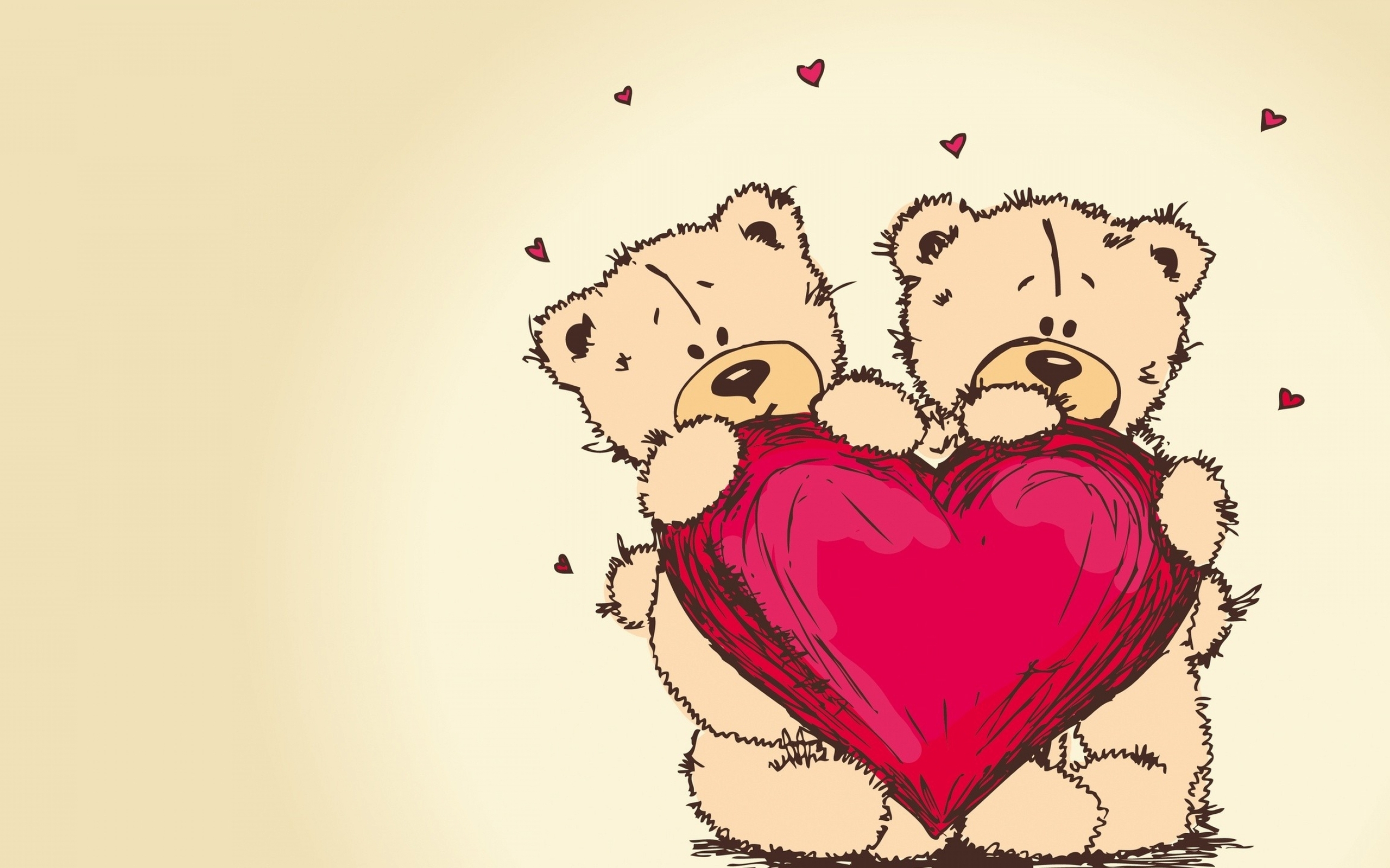 Image: Bears, Teddy, Bear, red heart, hearts, love, amore