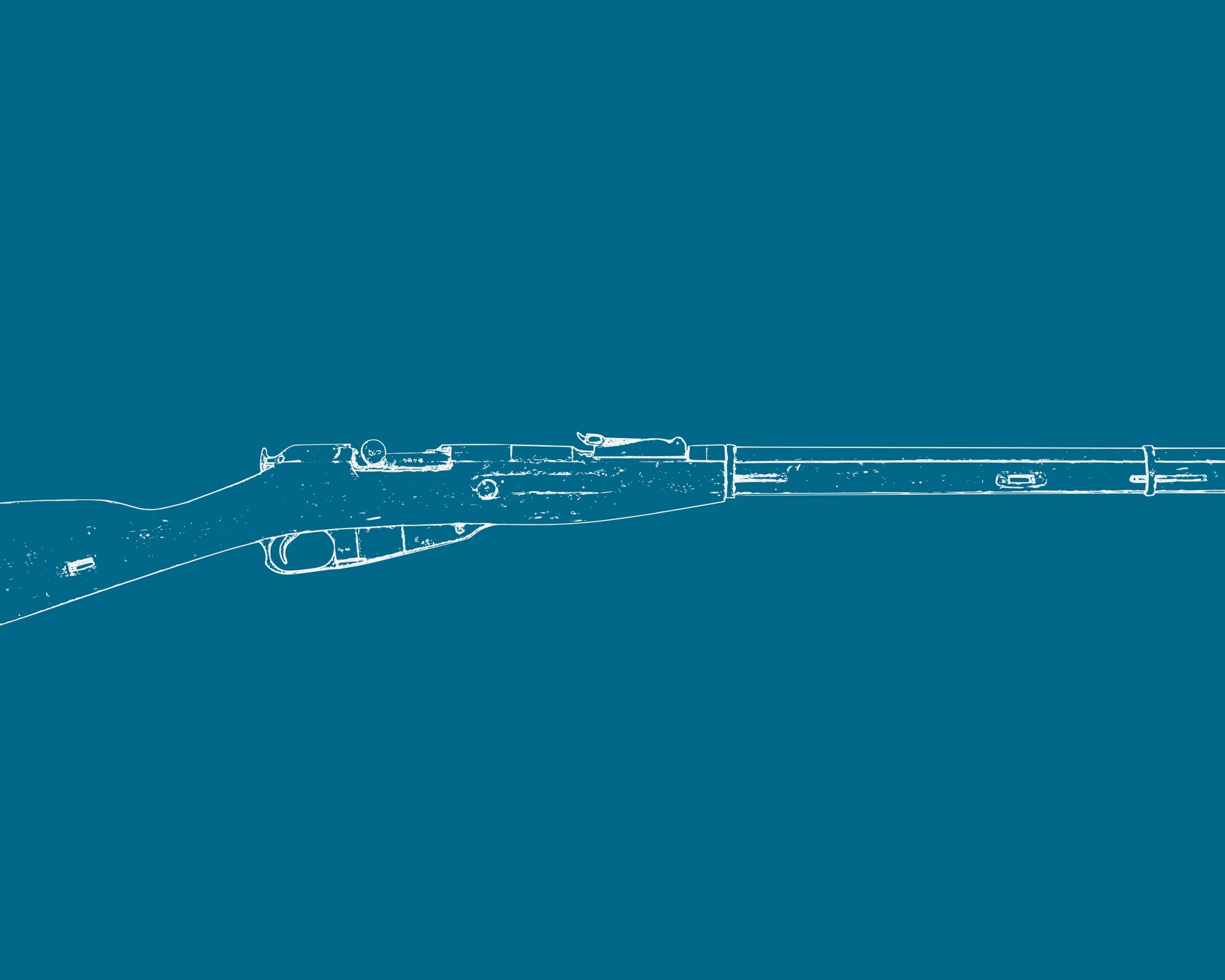 Картинка: Оружие, винтовка, контур, голубой фон