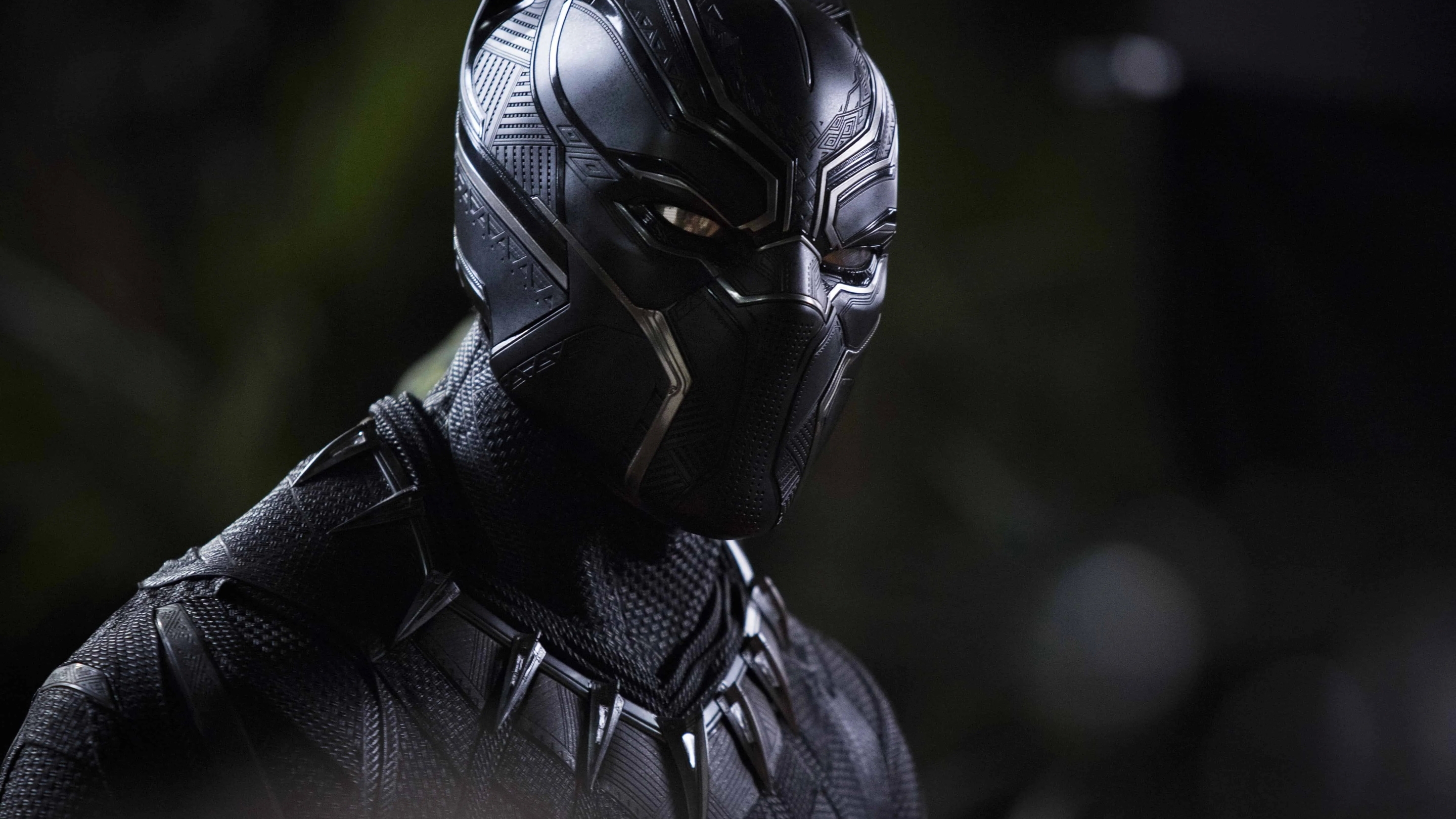 Image: Hero, black, Black Panther, costume, mask, face, night, comics, marvel