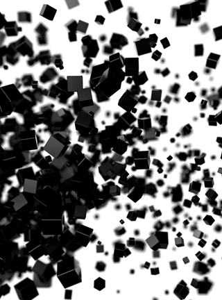 Картинка: Кубики, кубы, чёрные, падающие, количество