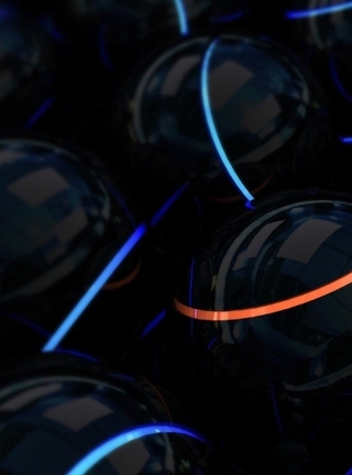 Image: Balls, color strip, reflection