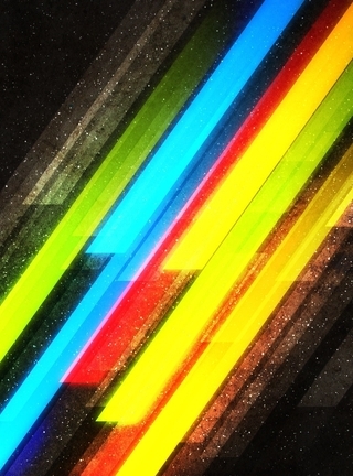 Картинка: Линии, частицы, точки, разноцветные, полосы