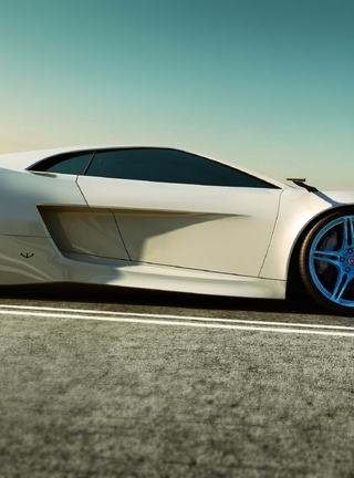 Image: Audi, Xtreme, Quattro, white, road, wheels, light