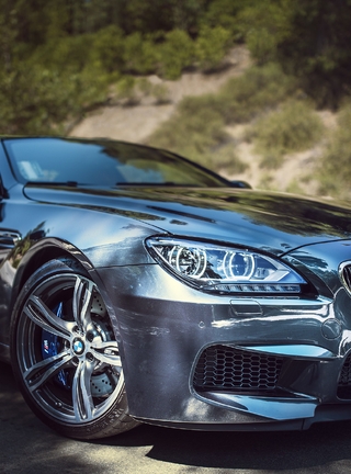 Image: BMW, m6, headlight, bumper, wheels