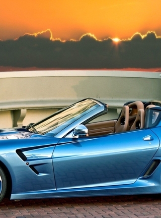 Image: Ferrari, Cabrio, casting, blue