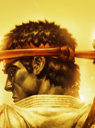 Картинка: Ultra Street Fighter IV, боец, Ryu, японец, повязка, узел, белая каратэга, перчатки