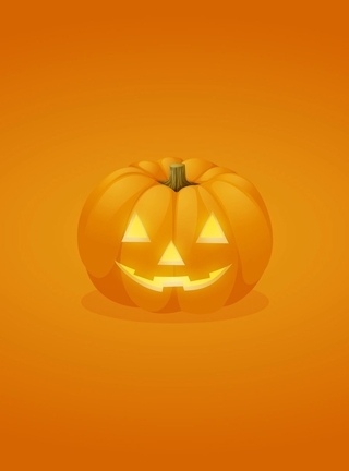 Картинка: Тыква, Хеллоуин, лицо, оранжевый, фон, Halloween