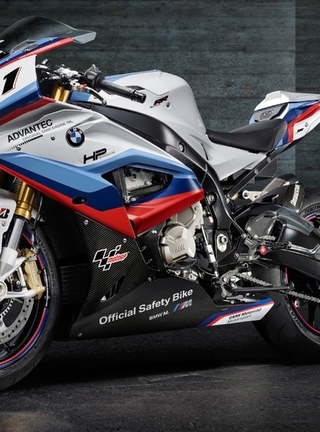 Image: BMW, bike, tuning, white, blue, red