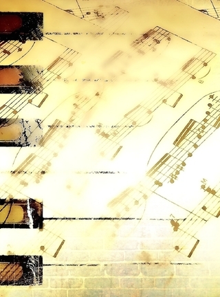 Image: Keys, piano, notes, texture, worn