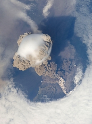 Картинка: Вулкан, извержение, пепел, облако, дым