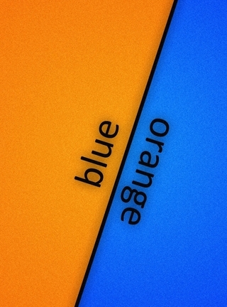Картинка: blue, orange, голубой, оранжевый, линия, фон