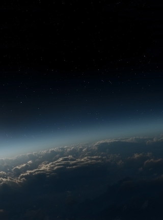 Image: Space, stars, clouds, atmosphere