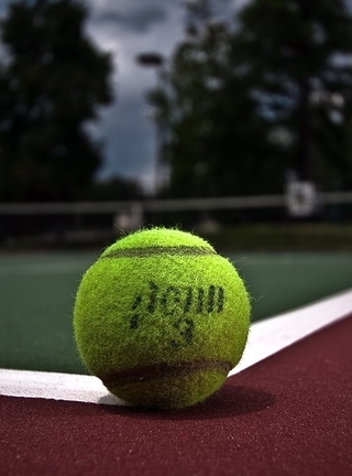 Image: Ball, tennis, court, markings, playground