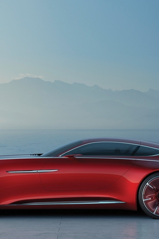 Image: Vision, Mercedes-Benz 6, Mercedes, concept, motor, red, fog, sea, mountains