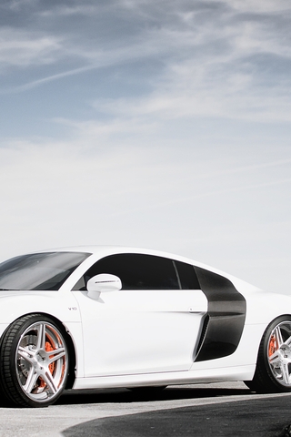 Image: Supercar, white, Audi, R8 V10