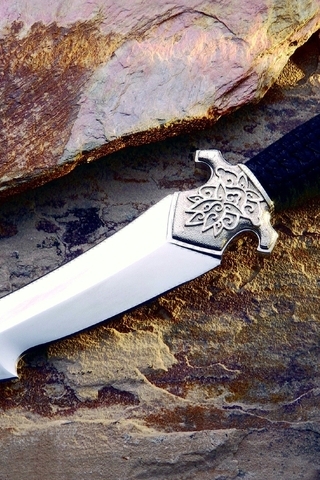 Картинка: Клинок, нож, сталь, холодное оружие, камень
