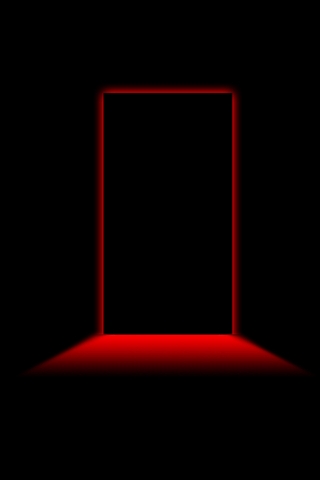 Image: Door, light, red, black, background, dark