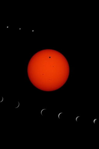 Картинка: Звезда, Солнце, планета, Венера, пятна, красный, расположение