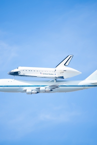 Image: Sky, plane, Boeing, Shuttle, NASA, flying