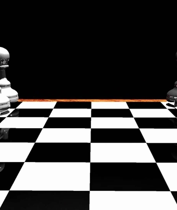 Image: Chess, chess board, cells, black, white, game