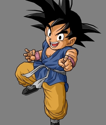 Image: Kid, hair, background, Dragon ball, Son Goku, karate